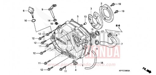 PANNEAU CARTER-MOTEUR D. CBR125RWA de 2010